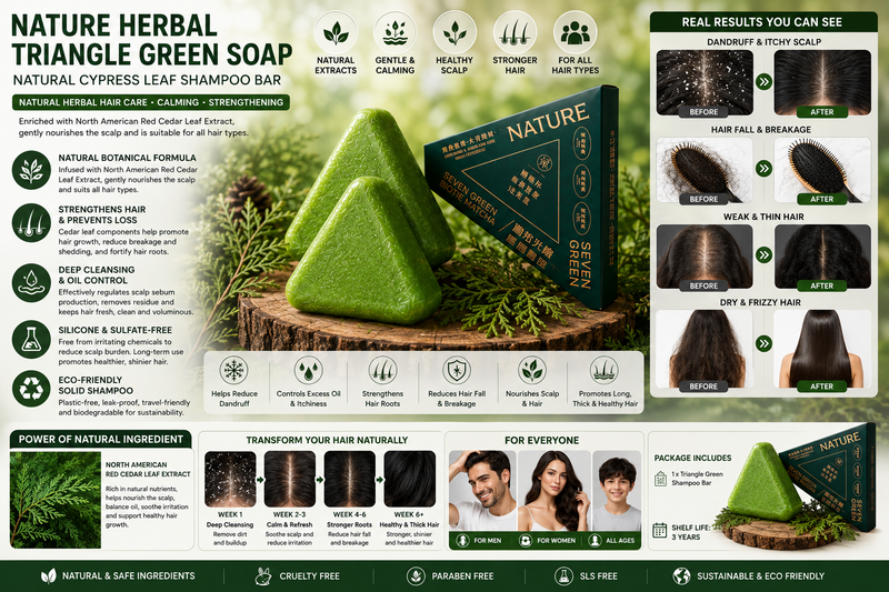 Nature Herbal Triangle Green Soap