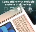 Mini Folding Bluetooth Keyboard Wireless Keypad Support3 Devices With Stand Rechargeable Foldable Keyboard For Phone Tablet