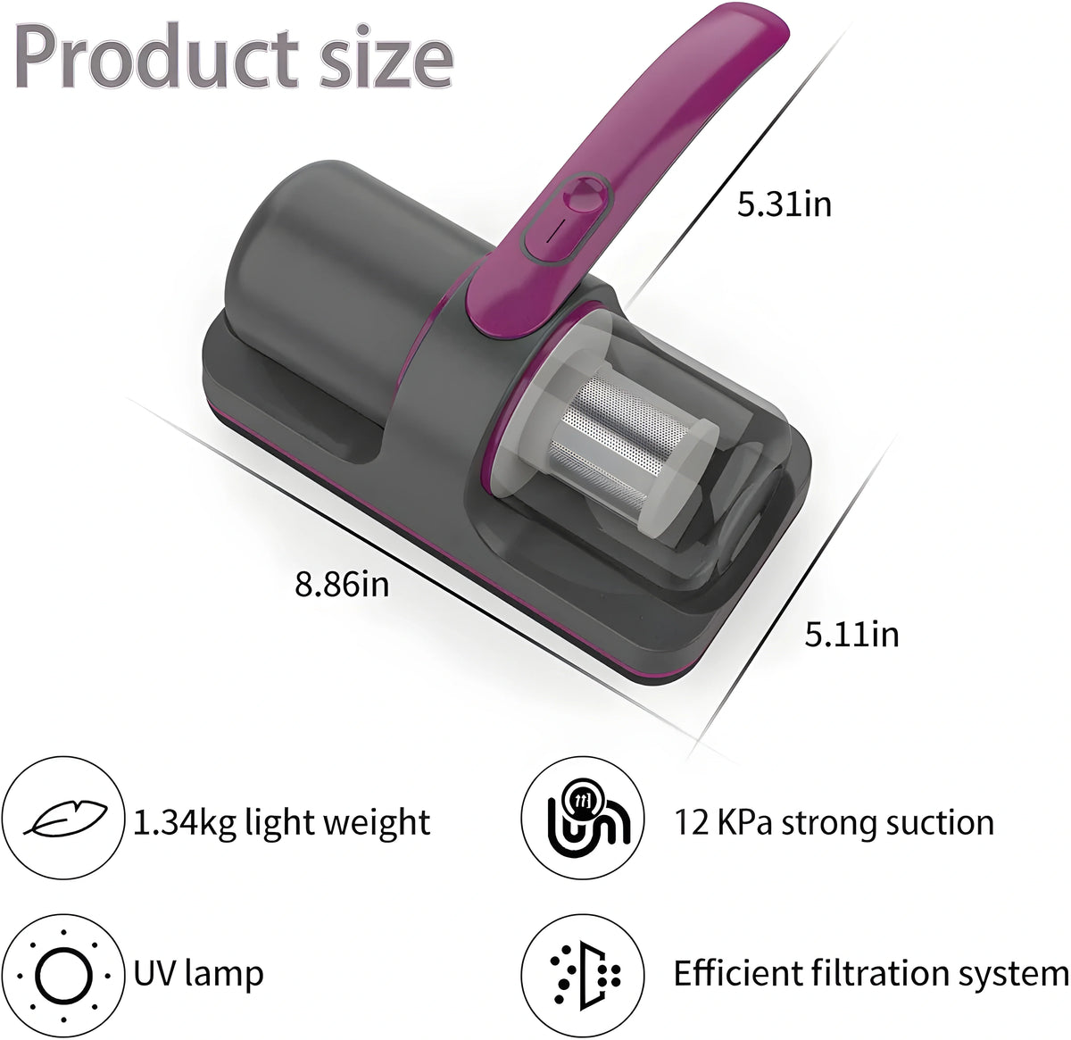 Invisible Dust Killer – Smart Heavy-Duty Dust Mite Remover for Beds, Sofas & Carpets
