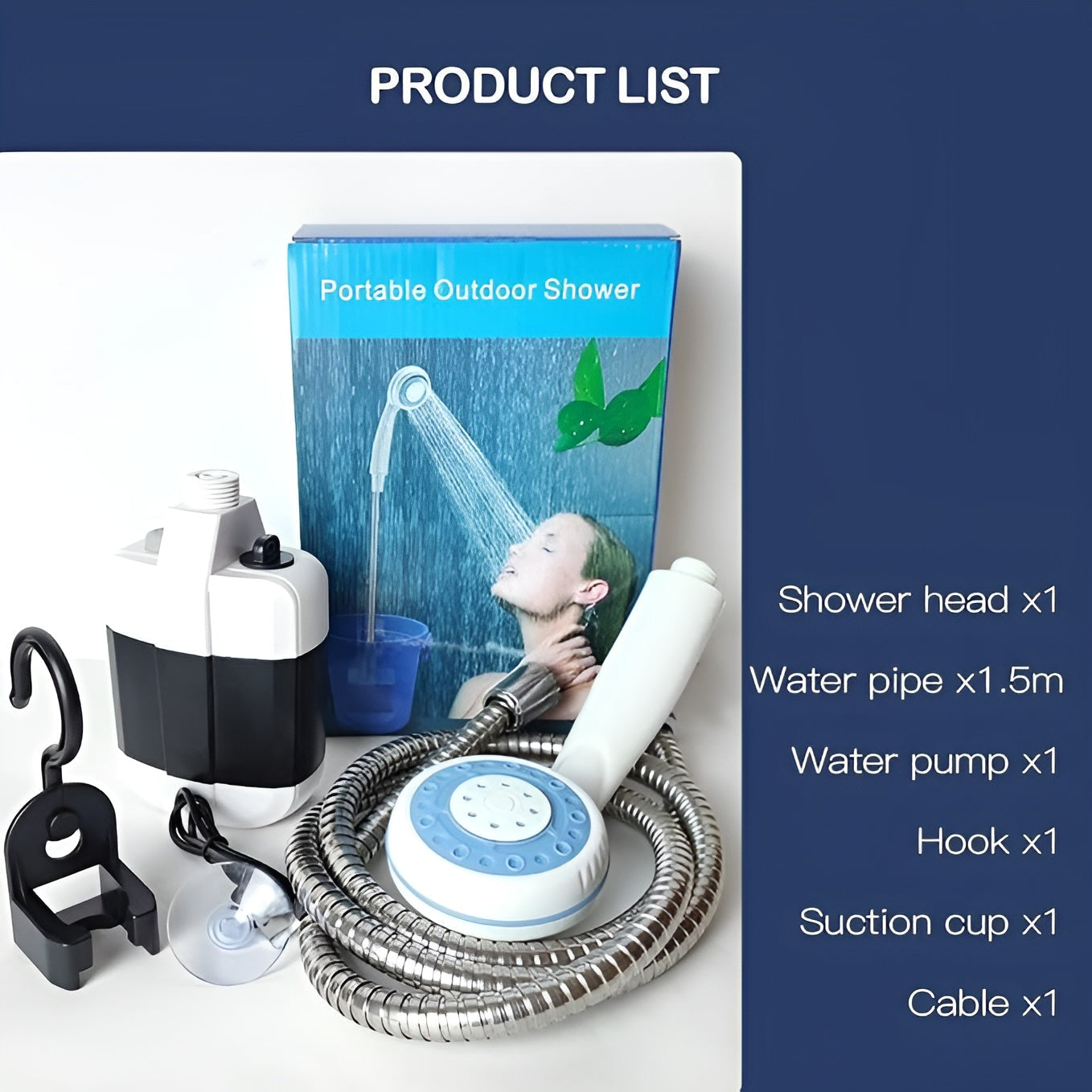 Compact Handheld Outdoor Shower