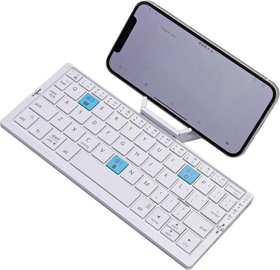 Mini Folding Bluetooth Keyboard Wireless Keypad Support3 Devices With Stand Rechargeable Foldable Keyboard For Phone Tablet