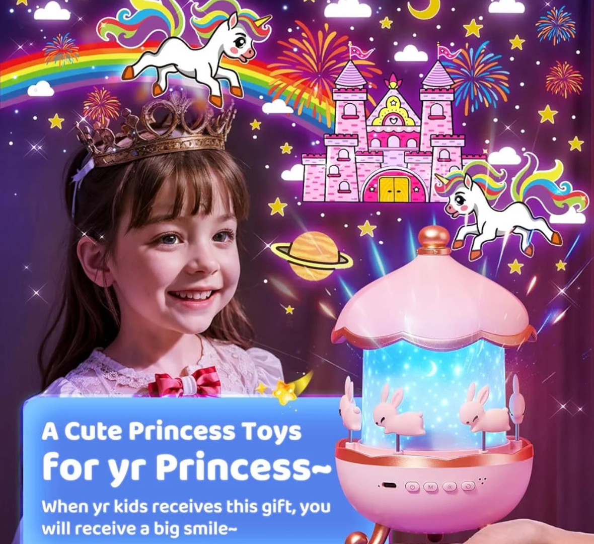 Dreamy Star Projector Music Box Perfect Gift for Kids
