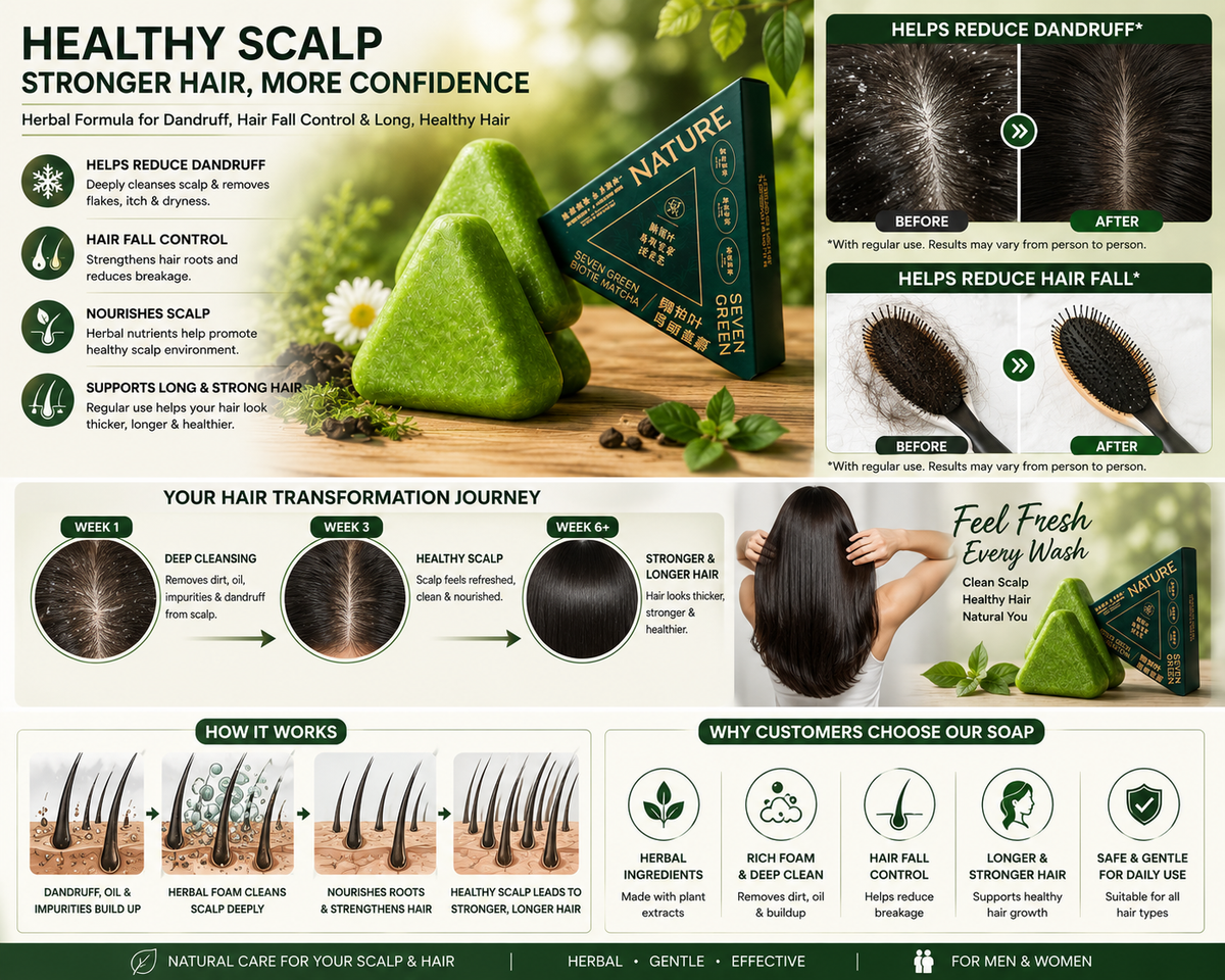 Nature Herbal Triangle Green Soap