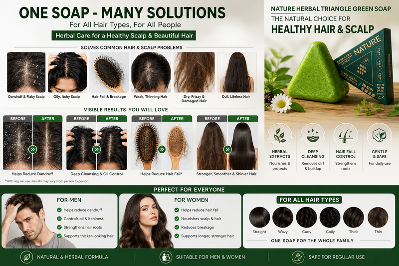 Nature Herbal Triangle Green Soap
