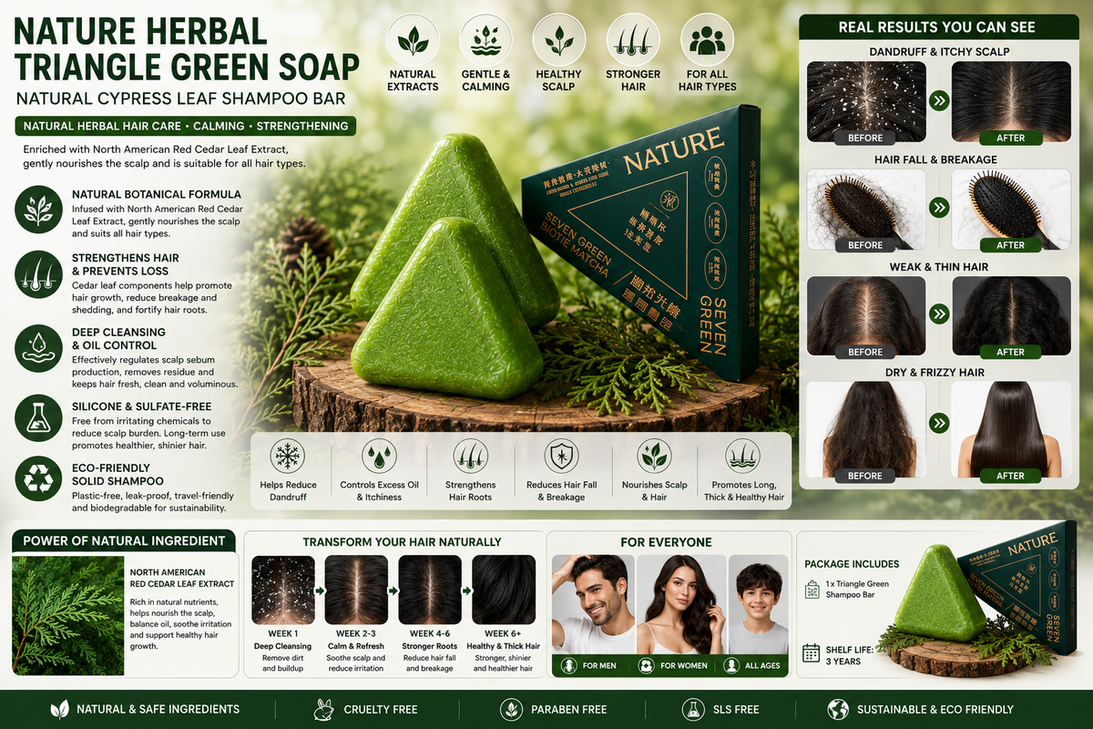 Nature Herbal Triangle Green Soap