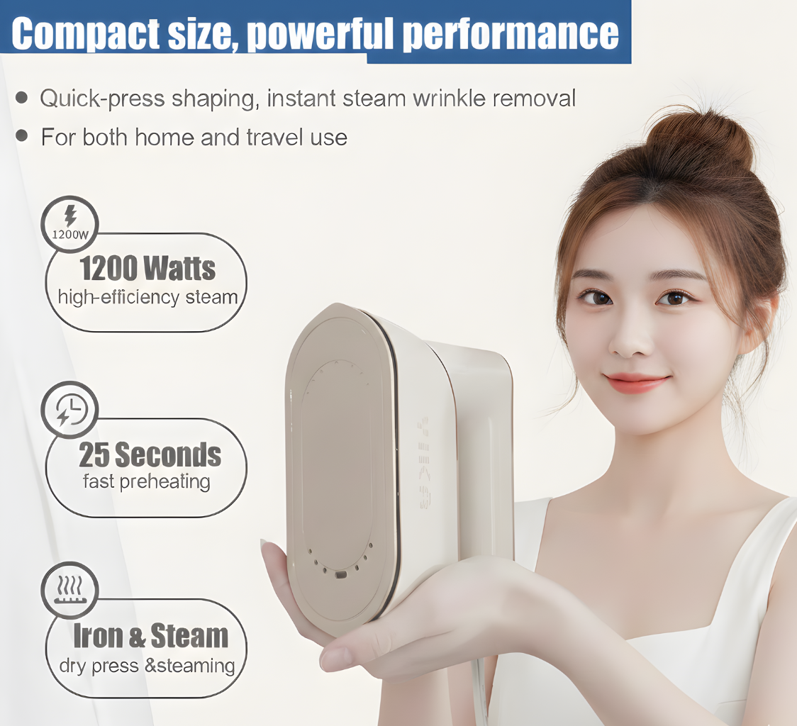 Powerful Wet & Dry Steam for Home & Travel