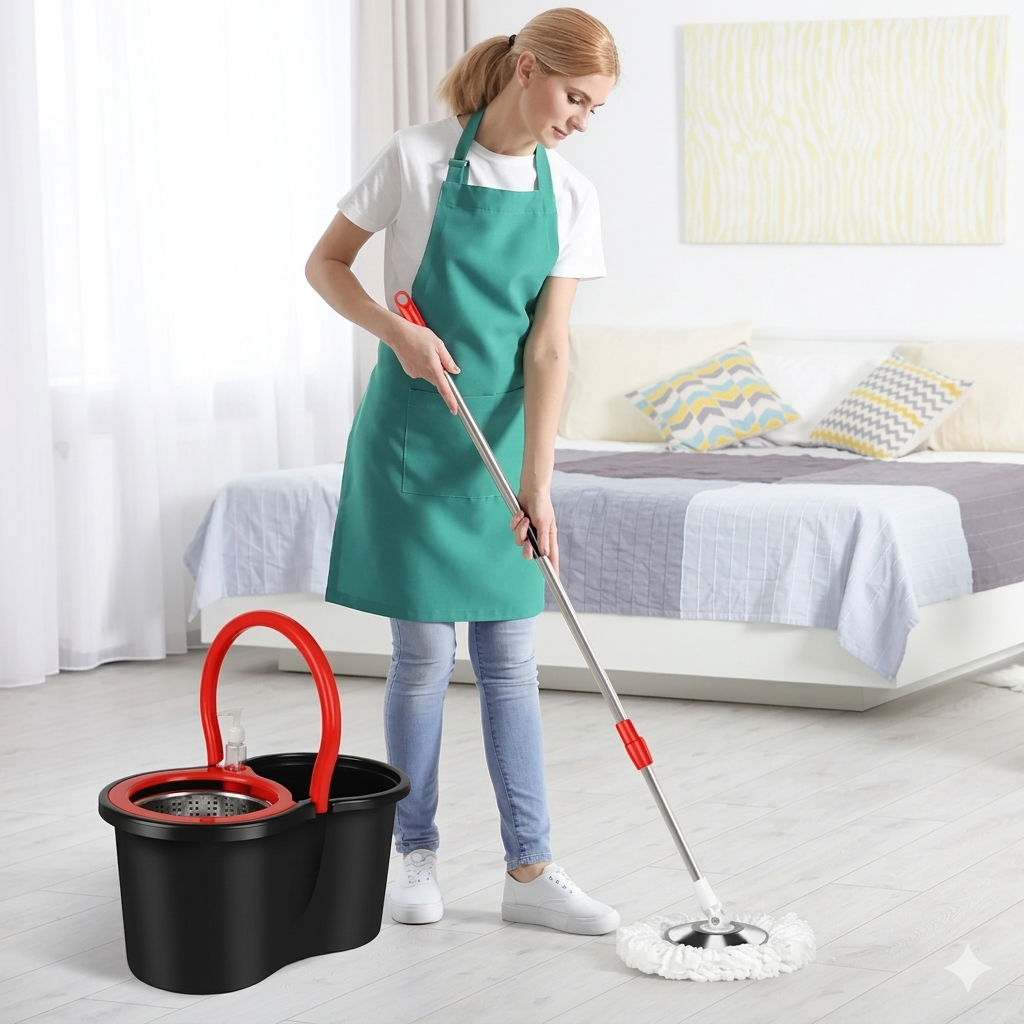 Premium 360 Spin Cleaning Mop Head Refill – 16mm Universal Microfiber Rotating Mop