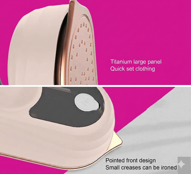 Travel Steamer Iron for Clothes,1200w Iron Steamer,Portable Handheld Travel Size Steamer iron,8S Fast Heat-Up，Large Ceramic Heat Panel