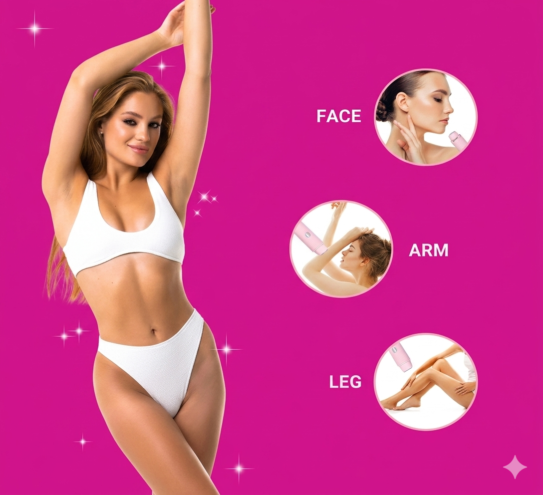 2-in-1 Electric Shaver for Women – Painless, Waterproof & Full Body