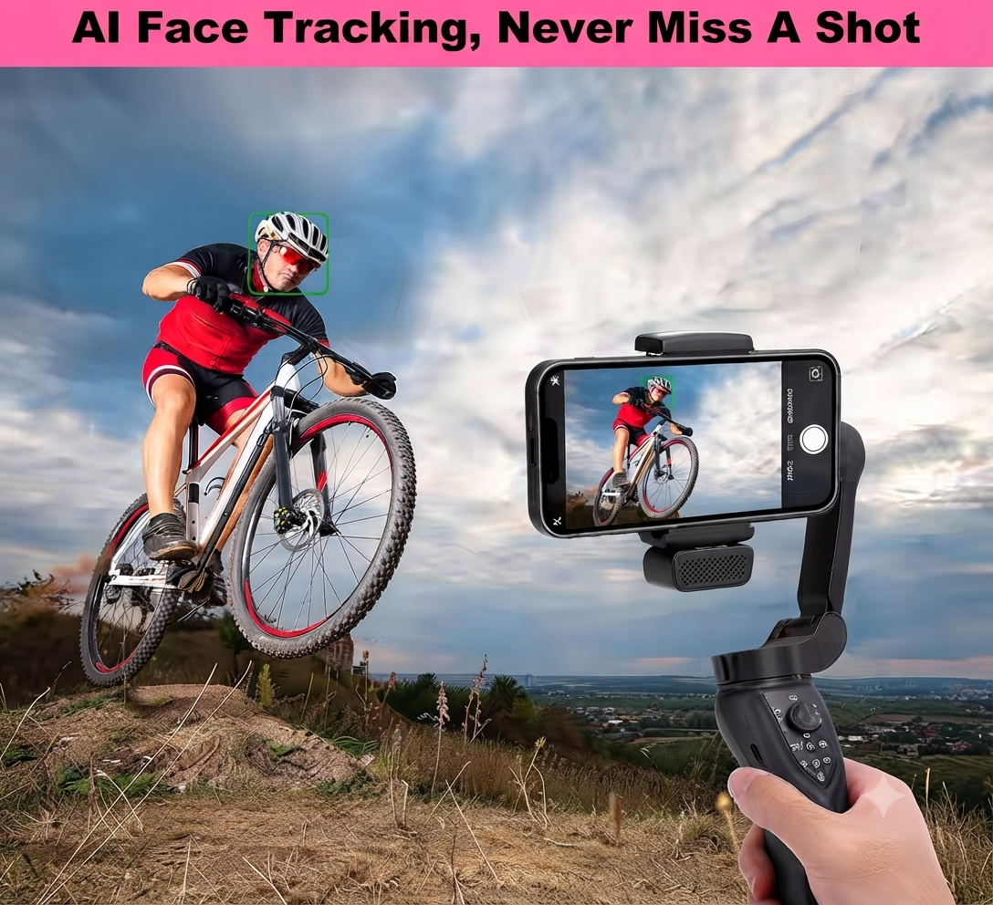 F12 Creator Kit – 3-Axis Gimbal, Wireless Mic & Tripod