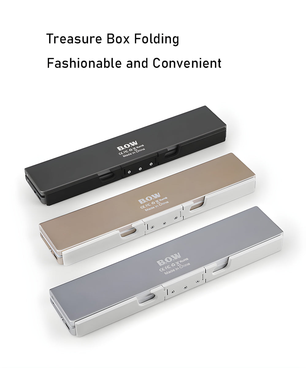 Mini Folding Bluetooth Keyboard Wireless Keypad Support3 Devices With Stand Rechargeable Foldable Keyboard For Phone Tablet