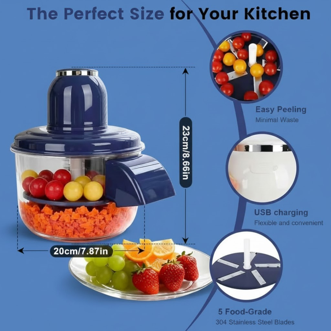 Peels Garlic, Potatoes, Grapes, and More—Fast, Even, Rechargeable, and Easy to Clean.