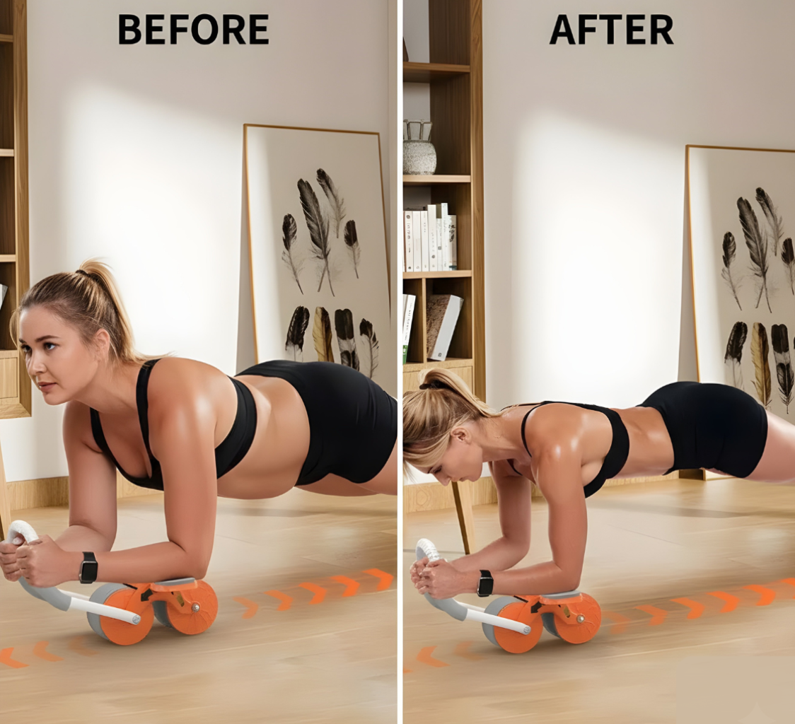 Burn Belly Fat at Home – Automatic Rebound Ab Wheel