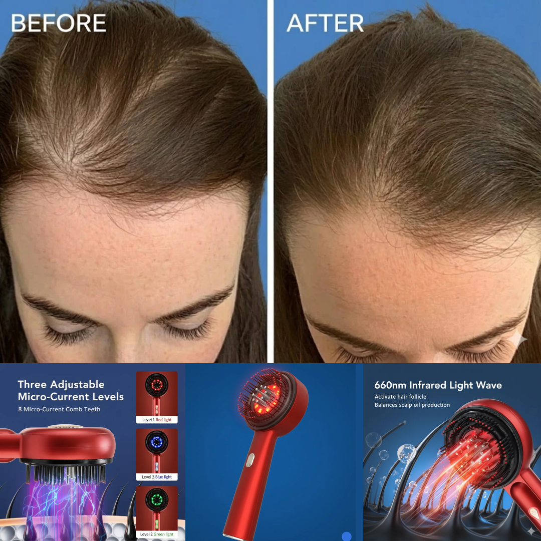 The Scalp Massage Brush with Oil Applicator That Grows Hair 47% Faster.