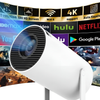 2026 Upgraded Portable Mini Projector with WiFi 6 & Bluetooth, 4K Supported Smart Projector, Android 11, 200” Screen, Auto Keystone, 180° Rotation Home Cinema