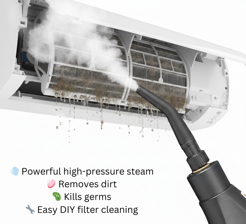 2500W High Pressure Steam Cleaning Machine, Adjustable High Temperature Steamer with Cleaning Kit for Kitchen, Bathroom & Furniture