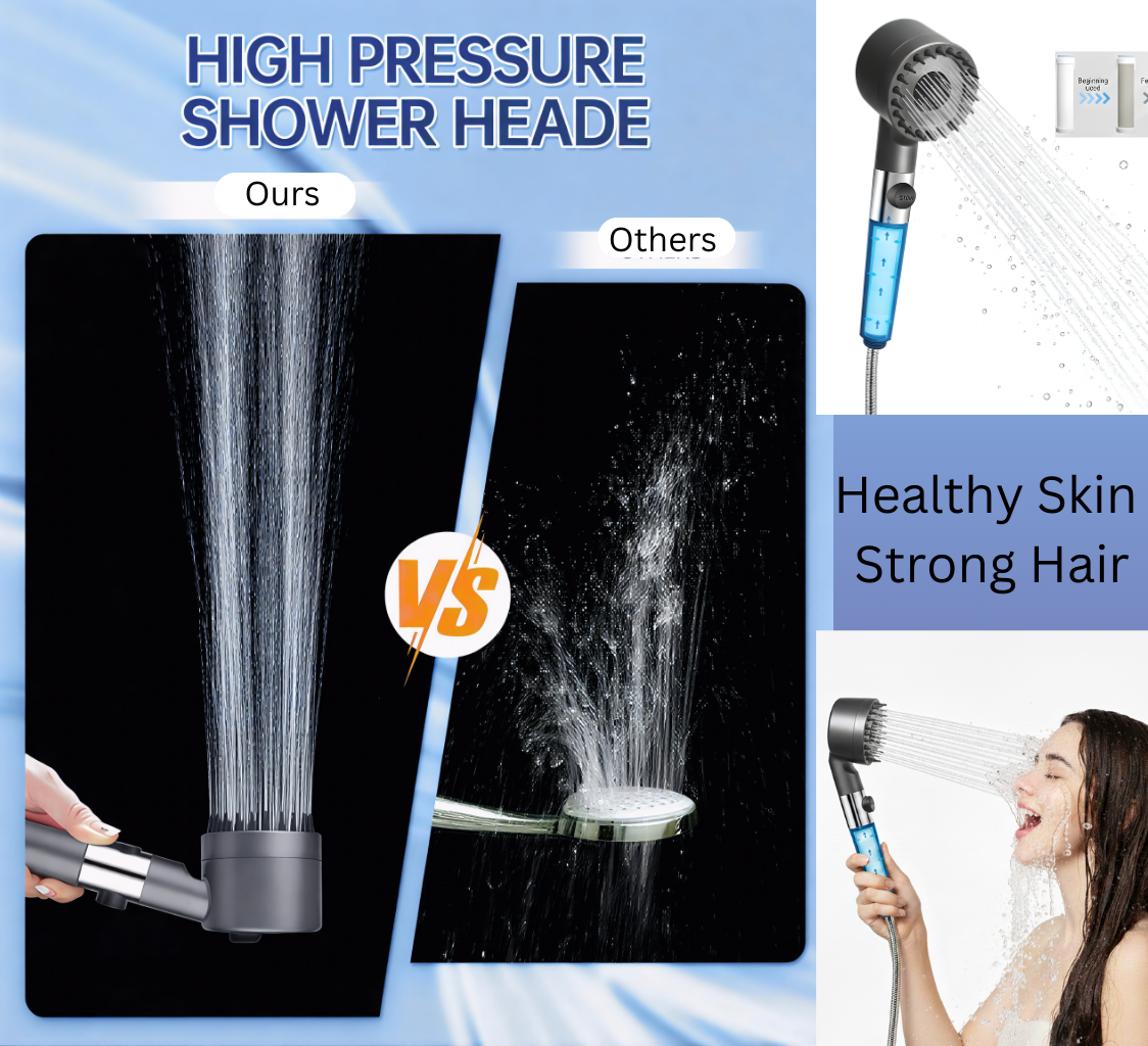 Filtered High-Pressure Shower: For Glowing Skin & Hair