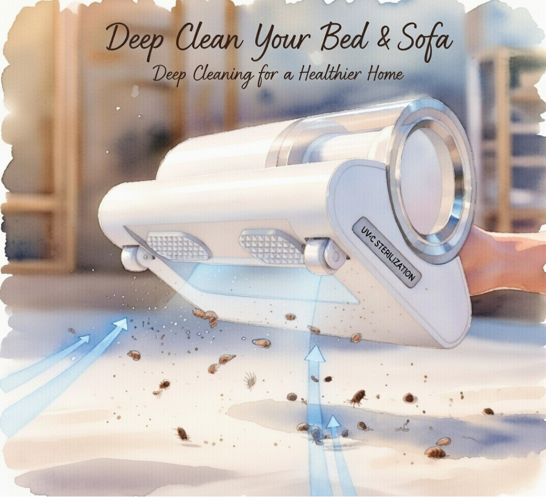 Handheld UV Vacuum Cleaner – 12kPa Cordless Power for Beds, Sofas & Pet Hair