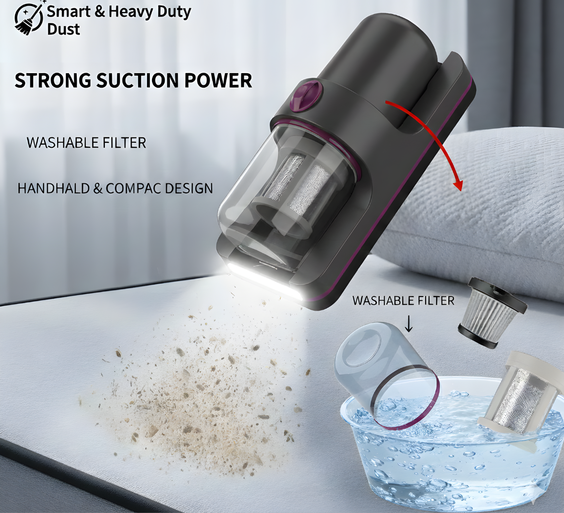 Invisible Dust Killer – Smart Heavy-Duty Dust Mite Remover for Beds, Sofas & Carpets