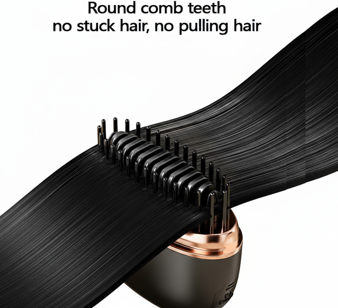 Mini hair straightener comb