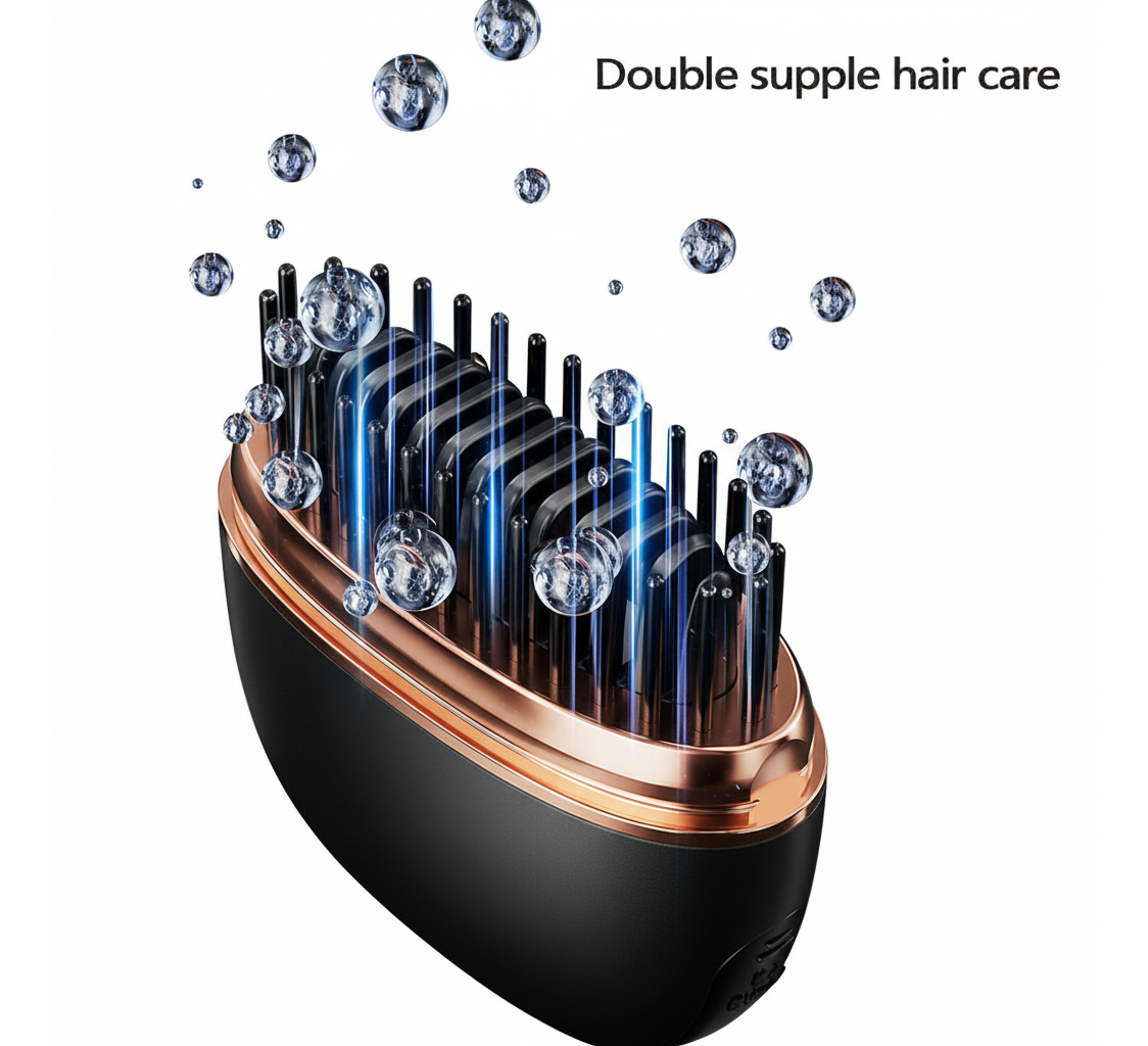 Mini hair straightener comb