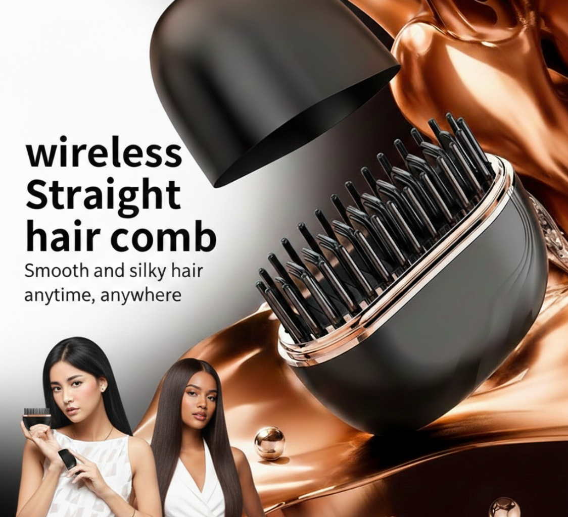 Mini hair straightener comb