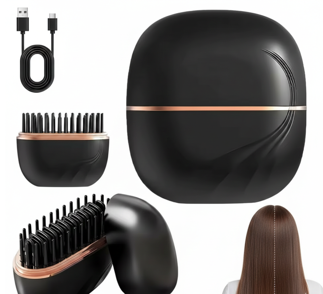 Mini hair straightener comb