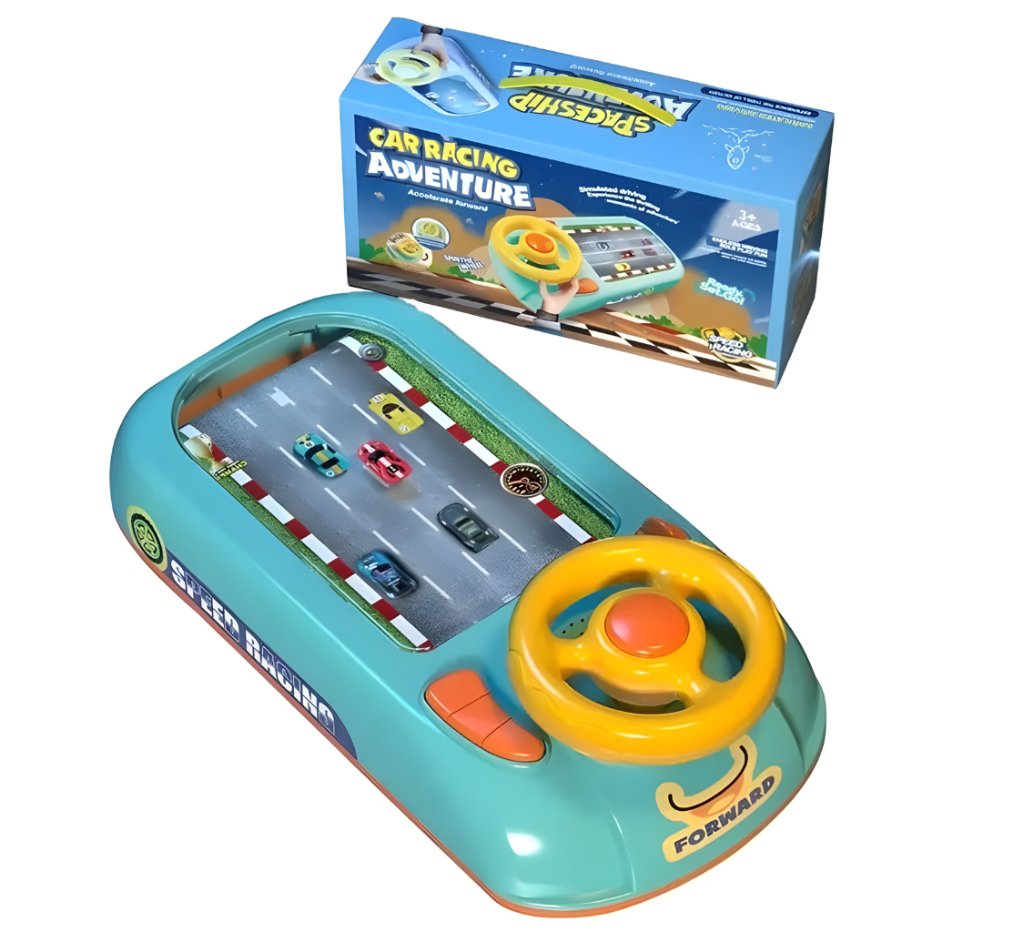 Racing Adventure Car Steering Wheel Toy for Kids Musical Driving Game Toddler Interactive Simulation Toy