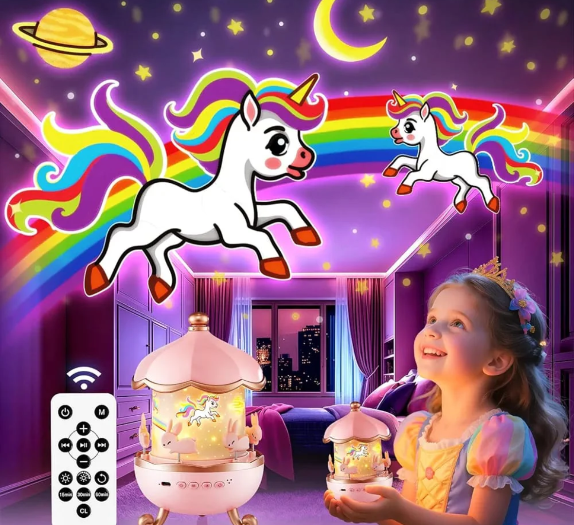 Dreamy Star Projector Music Box Perfect Gift for Kids