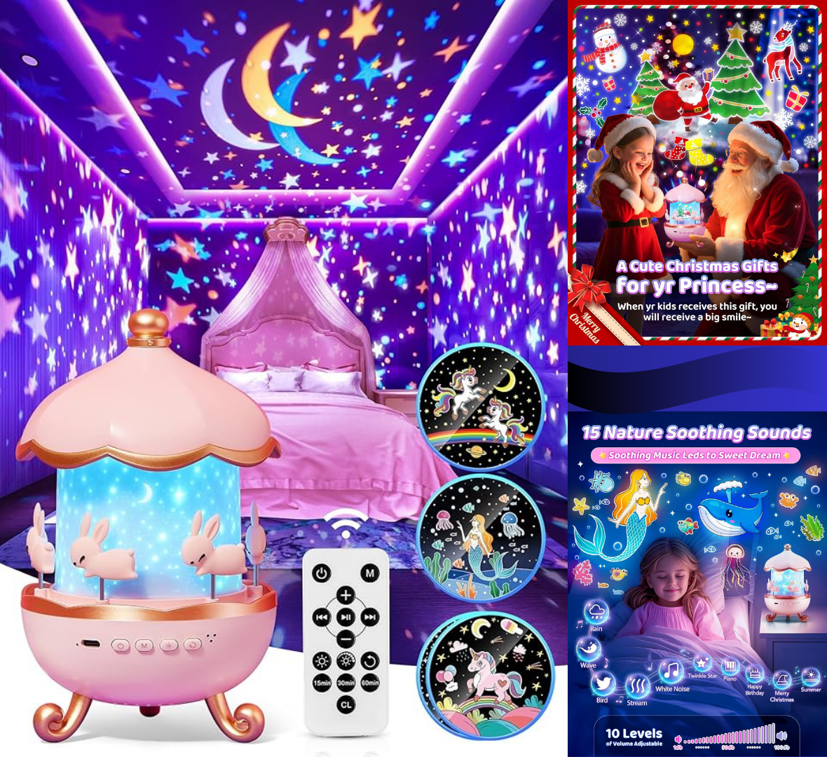 Dreamy Star Projector Music Box Perfect Gift for Kids