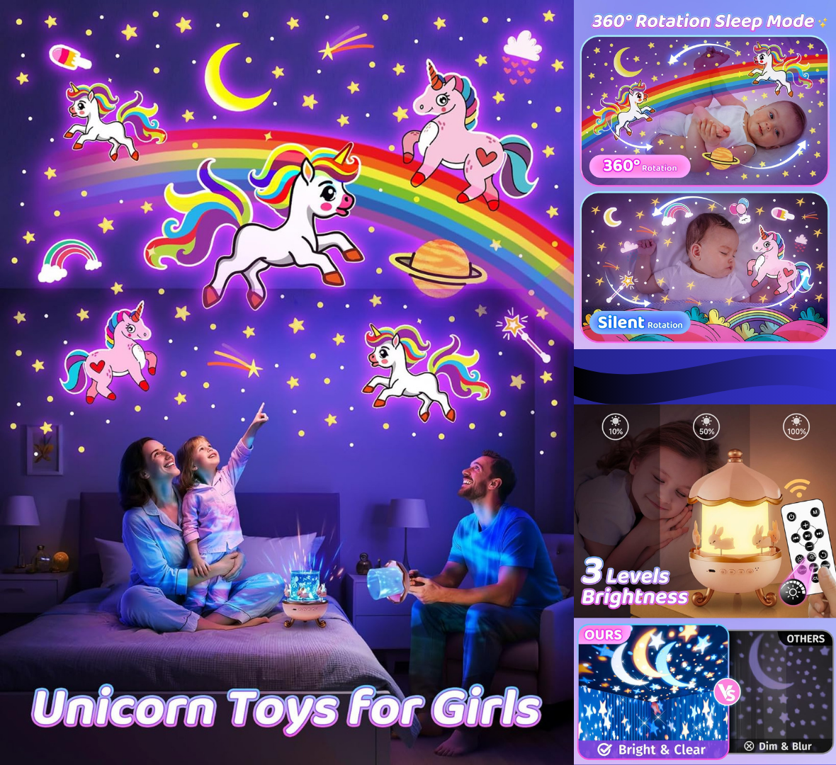 Dreamy Star Projector Music Box Perfect Gift for Kids
