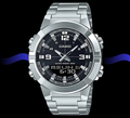 CASIO Dual Display Men’s Watch — 10-Year Battery Power Built to Last