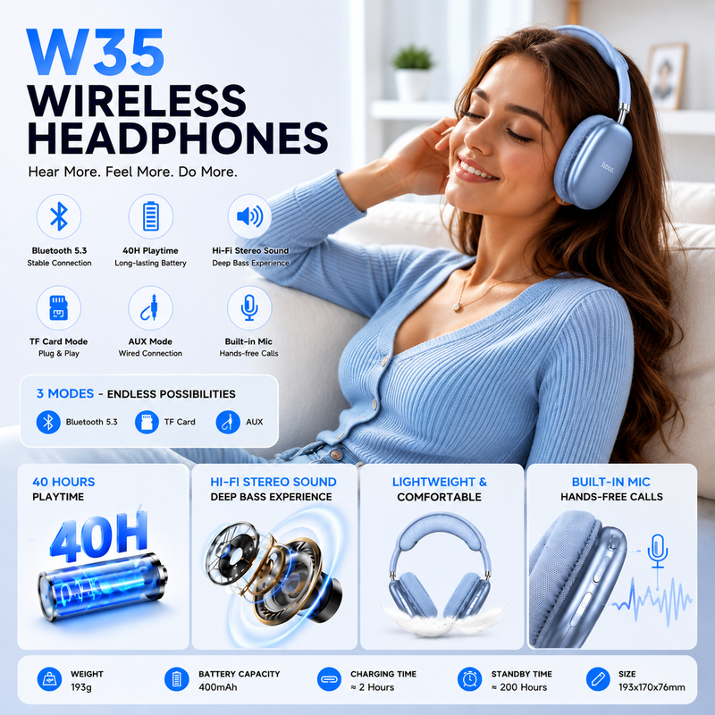Hoco - Air Triumph BT Headset8 (W35)