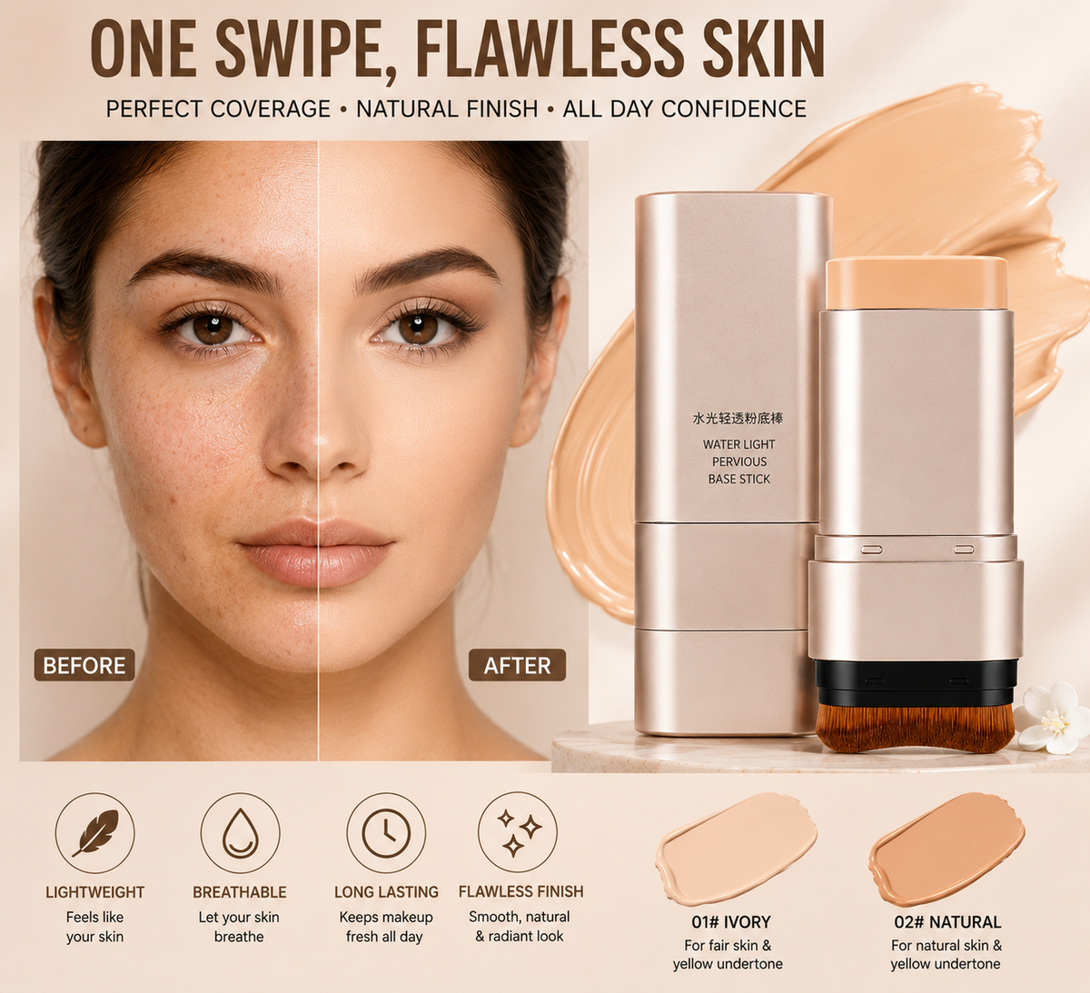 Water Light Base Stick Foundation