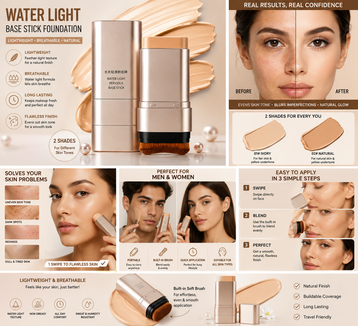 Water Light Base Stick Foundation