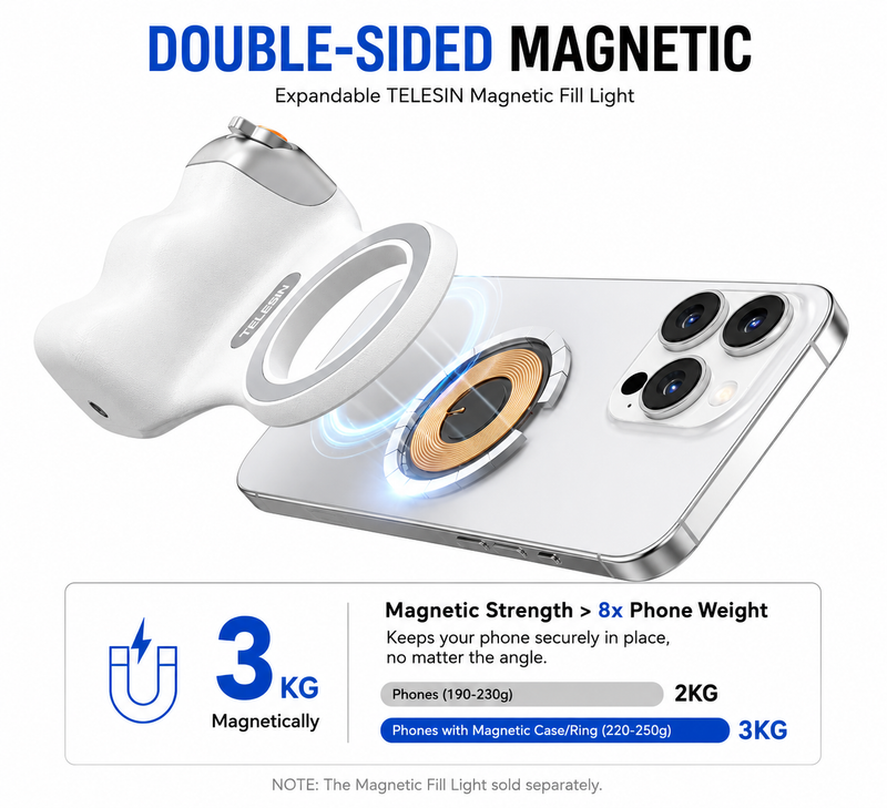 Magnetic Camera Phone Grip with Wireless Remote | K02