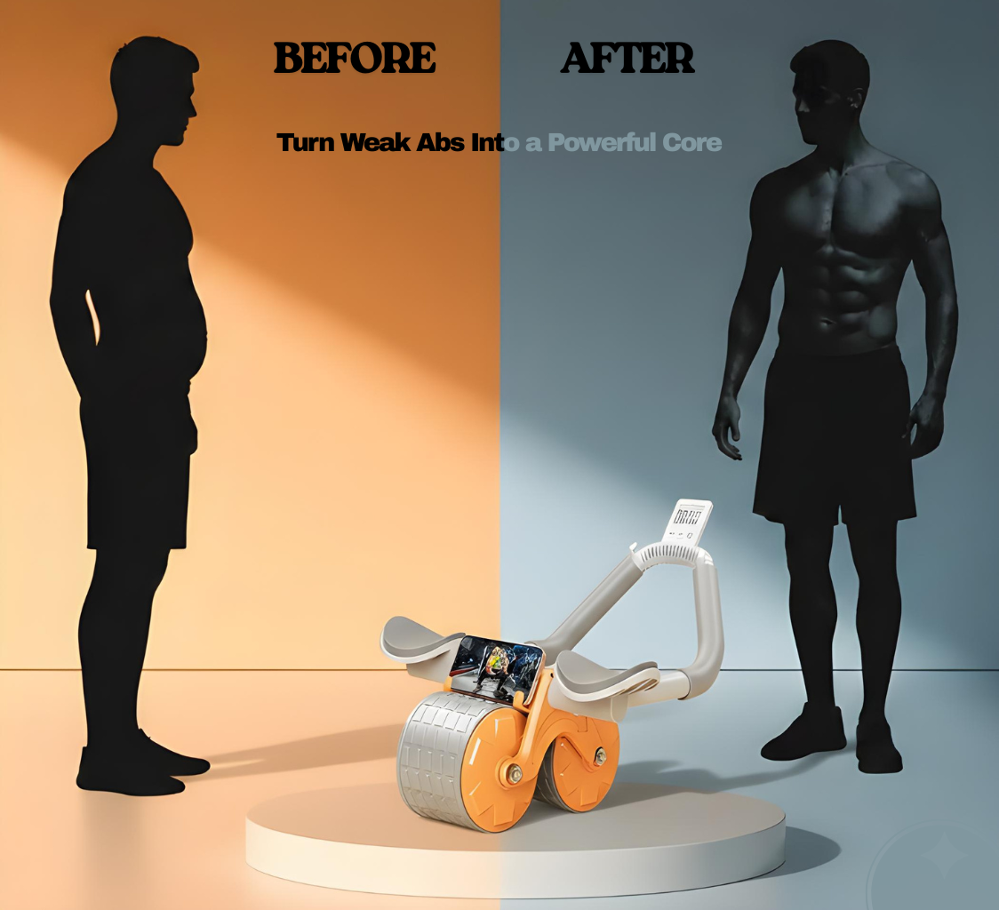 Burn Belly Fat at Home – Automatic Rebound Ab Wheel
