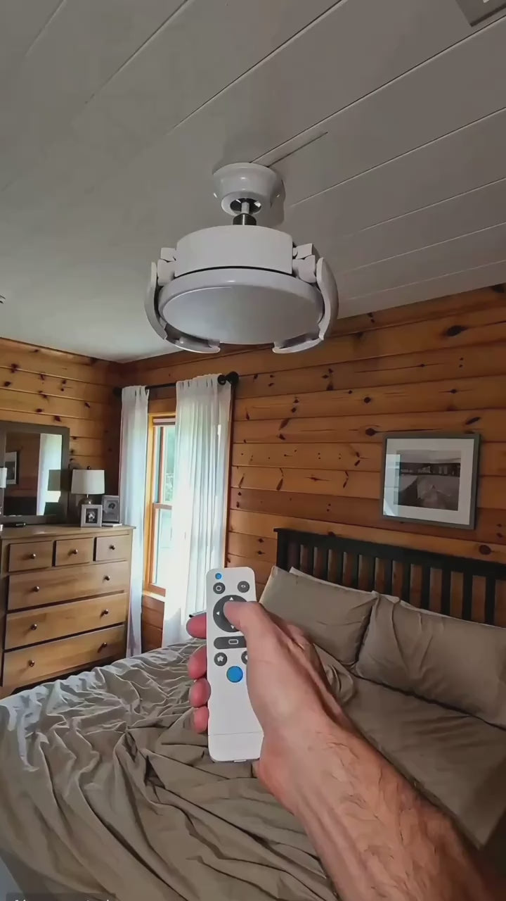 2-in-1 Drone Ceiling Fan Light E27 Remote Control Silent Dimmable LED Fan for Bedroom Living Room